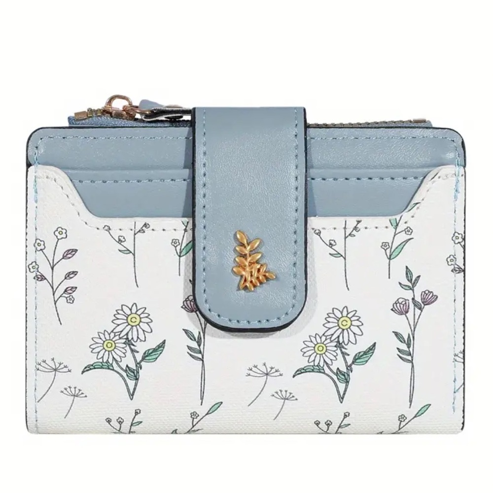 Floral Blue and White Women's Wallet